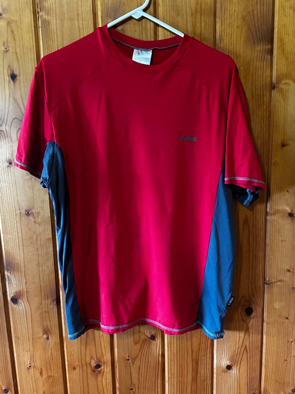 NRS Men's Swim Shirt - Red/Grey Size Medium